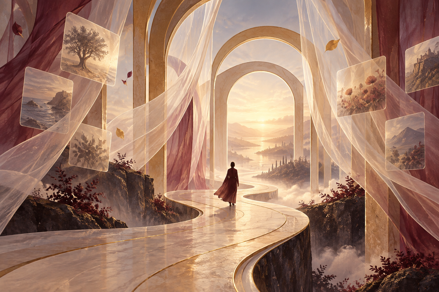 Illustrazione simbolica di un viaggio interiore